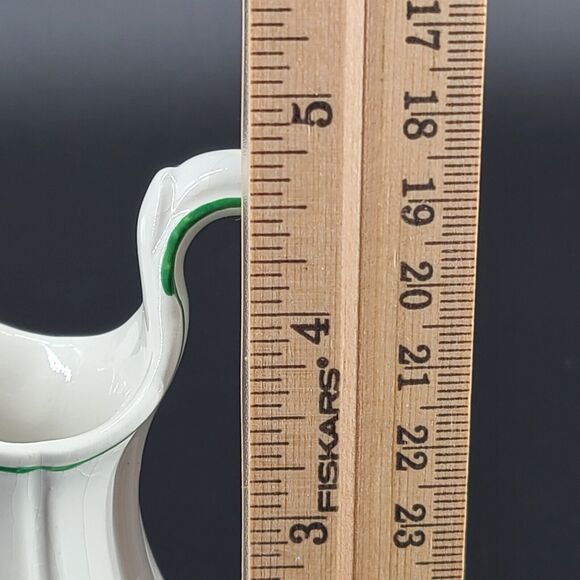 Vintage White Porcelain Cream Sugar Set Pink Strawberries Hand Painted Italy - Picture 9 of 11